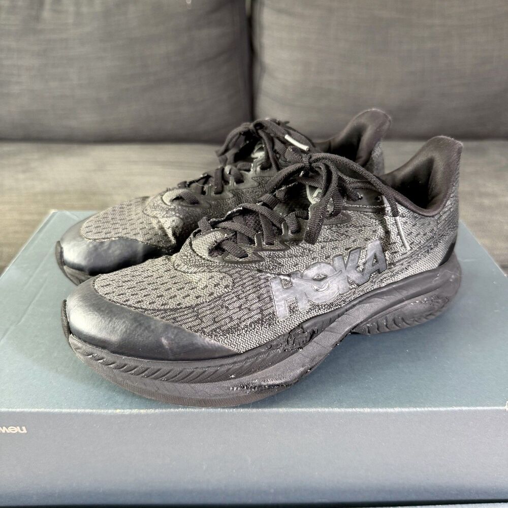 Hoka One One Mach 6 LA Triple Black Running Shoes Women's Size 6.5